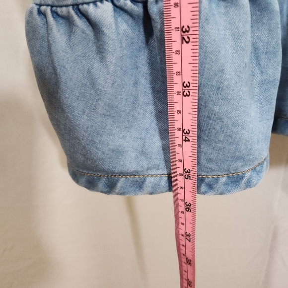 Blue Tiered Ruffled Mini Sundress with Mandarin Collar - Picture 9 of 9